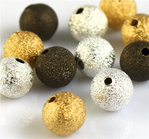 TOP QUALITY METAL STARDUST SPACER BEADS COLOUR CHOICE 4mm 6mm 8mm 10mm