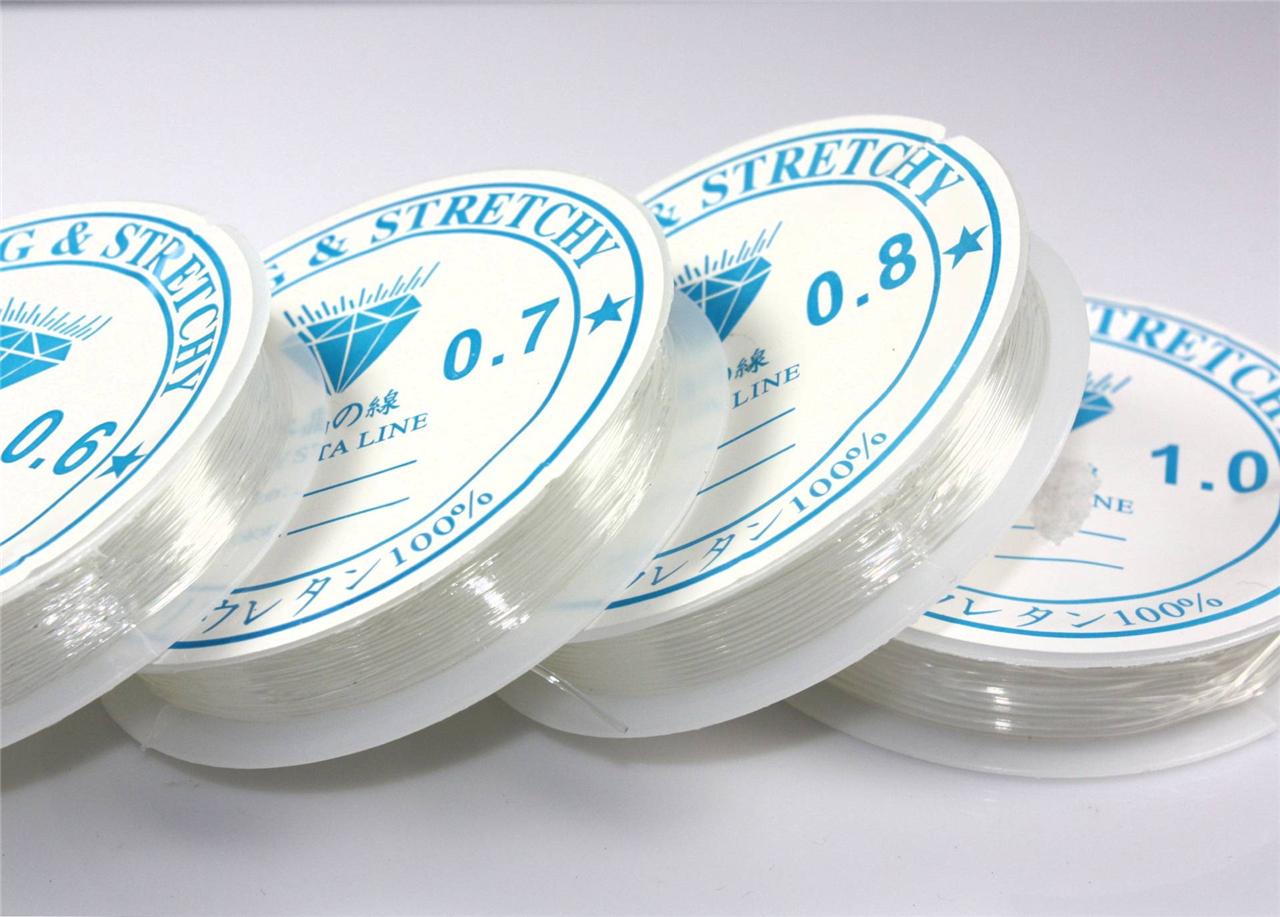 Clear Crystal Elastic Stretchy Beading Thread wire 0.5mm 0.6mm 0.7mm 0.8mm 1mm