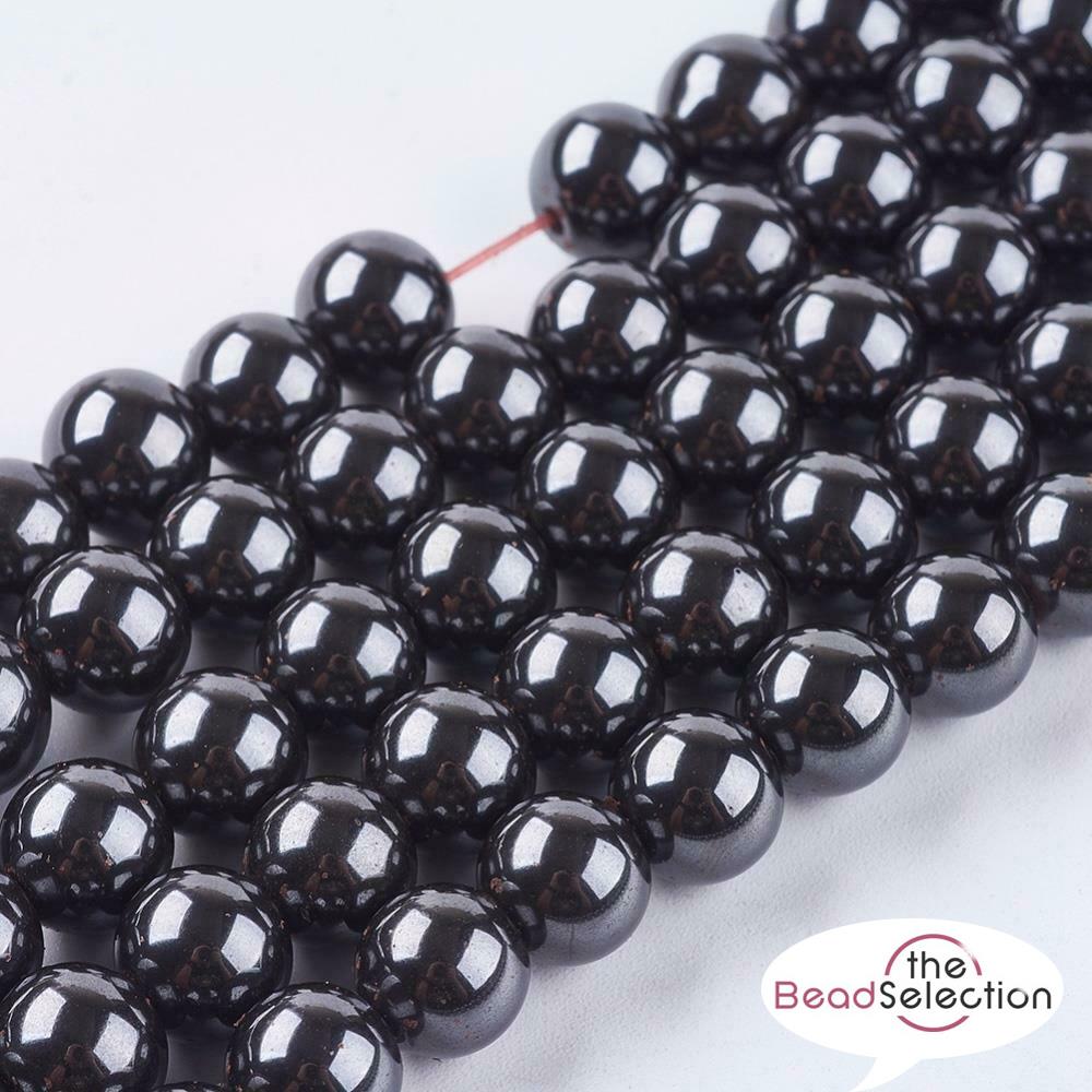 Silver MAGNETIC Hematite Beads  Round Natural Gemstone Beads - 6mm 8mm  10mm Available