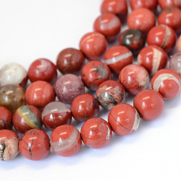 30 Red Jasper Gemstone Round Beads 6mm Jewellery Making GS209