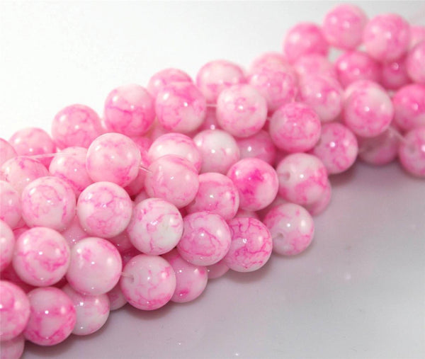 Marbled Glass Beads 200x 6mm 100x 8mm 50x 10mm Colour Choice Jewellery Making