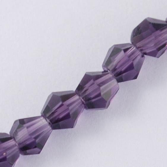 50 FACETED CRYSTAL GLASS BICONE BEADS 6mm SUN CATCHER COLOUR CHOICE 1 strand