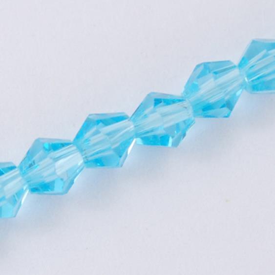 50 FACETED CRYSTAL GLASS BICONE BEADS 6mm SUN CATCHER COLOUR CHOICE 1 strand