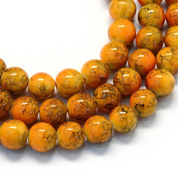 Marbled Glass Beads 200x 6mm 100x 8mm 50x 10mm Colour Choice Jewellery Making