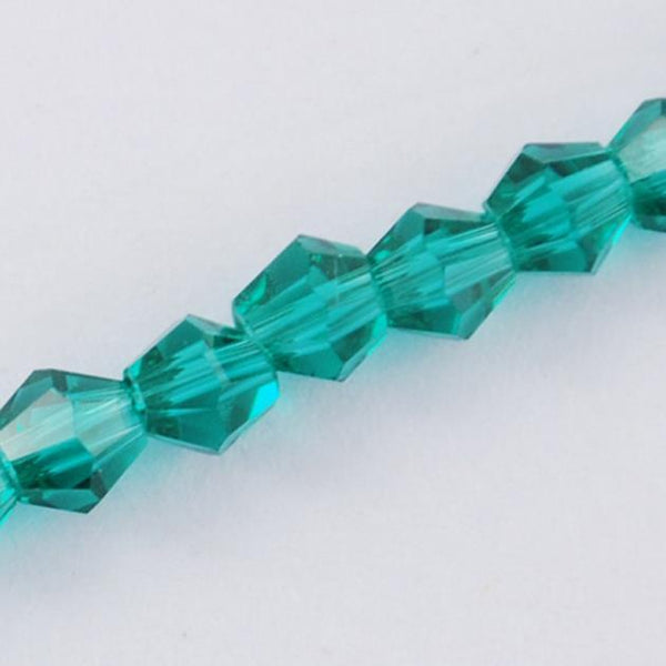 50 FACETED CRYSTAL GLASS BICONE BEADS 6mm SUN CATCHER COLOUR CHOICE 1 strand