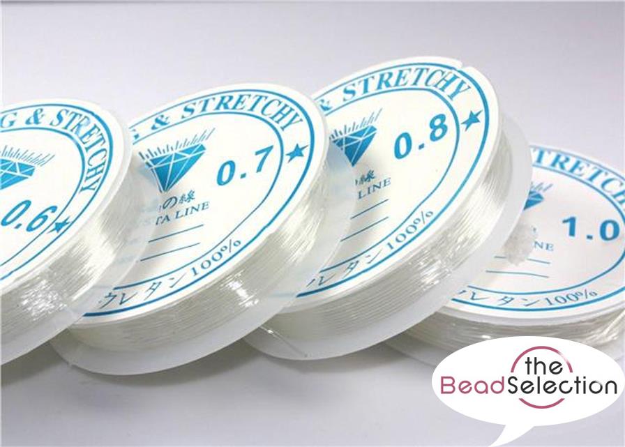 Clear Crystal Elastic Stretchy Beading Thread wire 0.5mm 0.6mm 0.7mm 0 ...