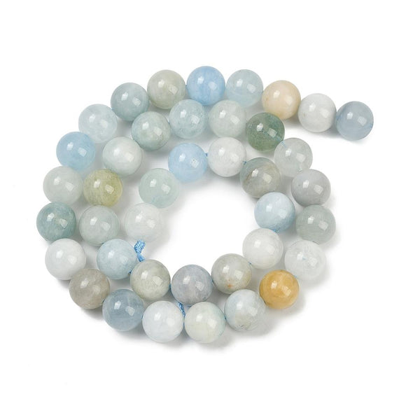 Aquamarine Round Gemstone Natural Beads 8mm 25 Beads Jewellery Making GS199