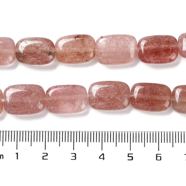 10 Strawberry Quartz Beads Gemstone 15mm X 10mm Jewellery Making GS201