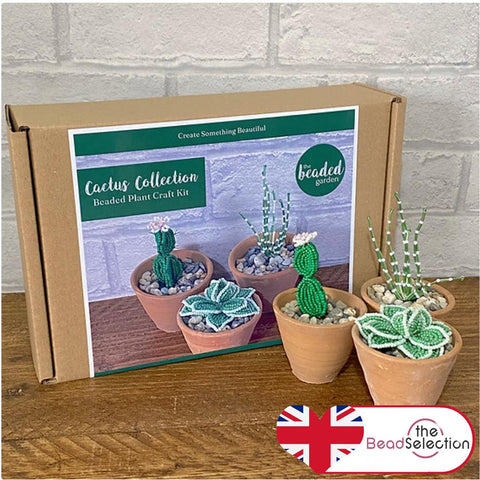 Beaded Flower Kit Cactus Collection Craft Kit. French Beading kit (TBG-CAC)