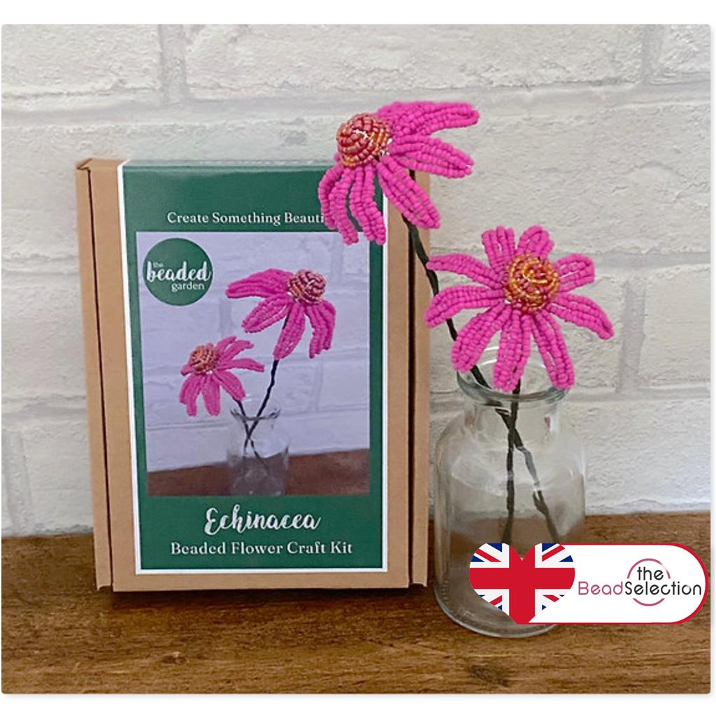 Beaded Flower Kit Echinacea Flower Craft Kit. French Beading kit. (TBG-EF)