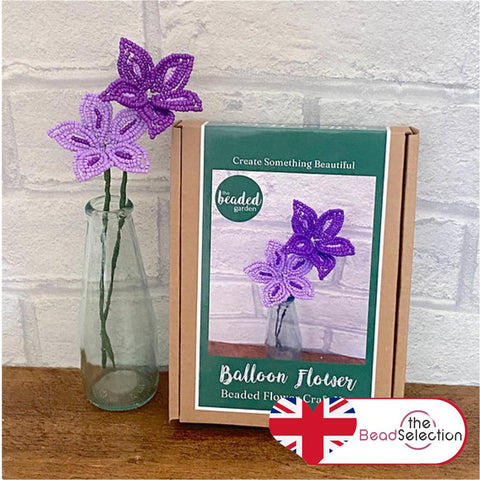 Balloon Flower Craft Kit. French Beading kit, Beaded Flower Kit (TBG-BF)