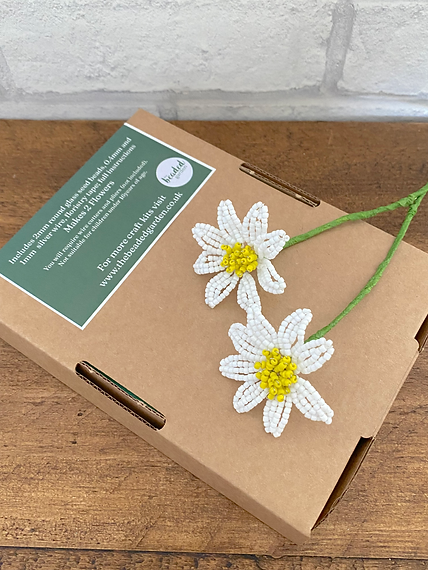 Beaded Flower Kit Daisy Flower Craft Kit. French Beading kit. (TBG-DAI)