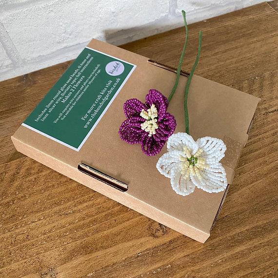 Hellebore Flower Craft Kit. French Beading kit, Beaded Flower Kit (TBG-HEL)