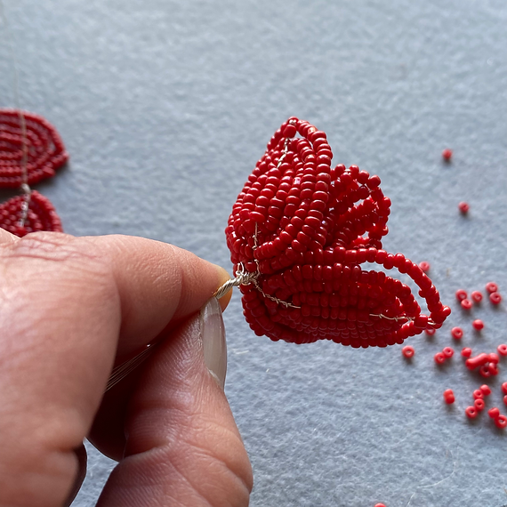 Rose Flower Craft Kit. French Beading kit, Beaded Flower Kit (TBG-RF)