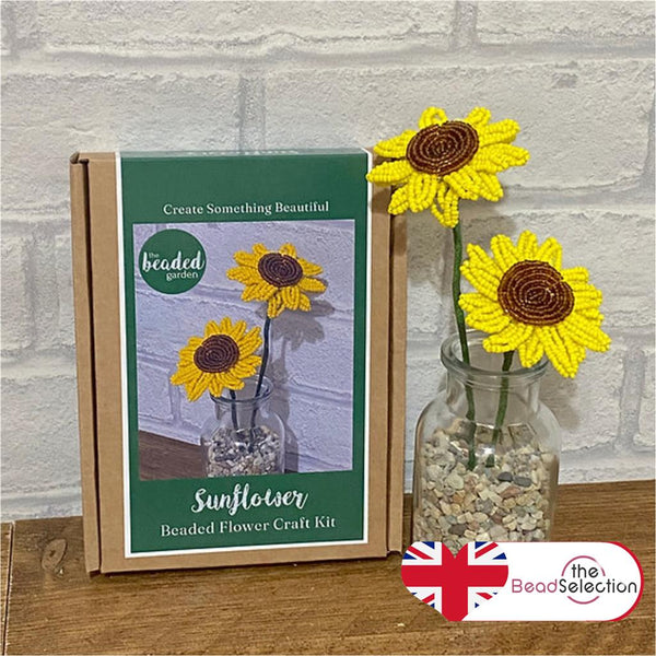 Sunflower Craft Kit. French Beading kit, Beaded Flower Kit (TBG-SF)