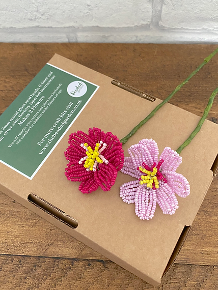Beaded Flower Kit Cosmos Flower Craft Kit. French Beading kit. (TBG-COS)