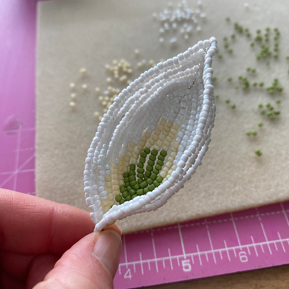 Peace Lily Craft Kit. French Beading kit (TBG-PLPNO)