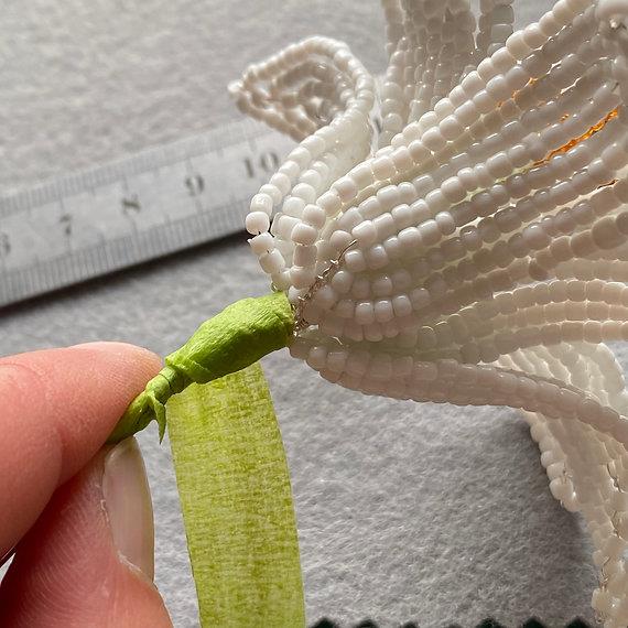 Lily Flower Craft Kit. French Beading kit, Beaded Flower Kit (TBG-LIL)