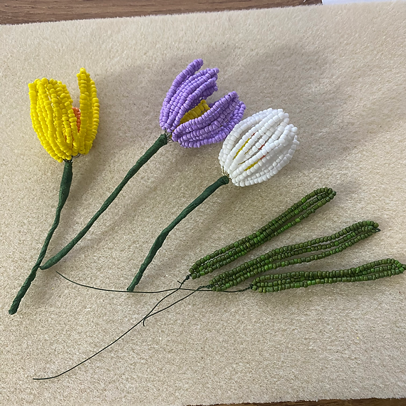 Beaded Flower Kit Spring Chorus Vase Craft Kit. French Beading kit (TBG-SCV)