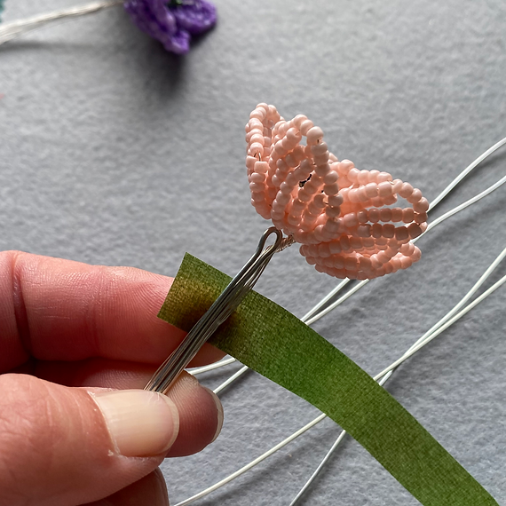 Anemone Flower Craft Kit. French Beading kit, Beaded Flower Kit (TBG-ANE)