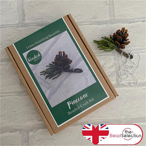 Pinecone Craft Kit. French Beading kit, Beaded Flower Kit (TBG-PCN)