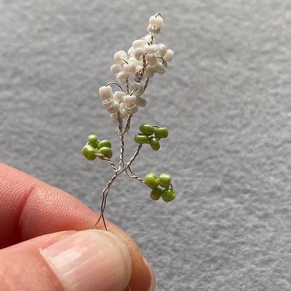 Grass Stems Craft Kit. French Beading kit, Beaded Flower Kit (TBG-GRA)