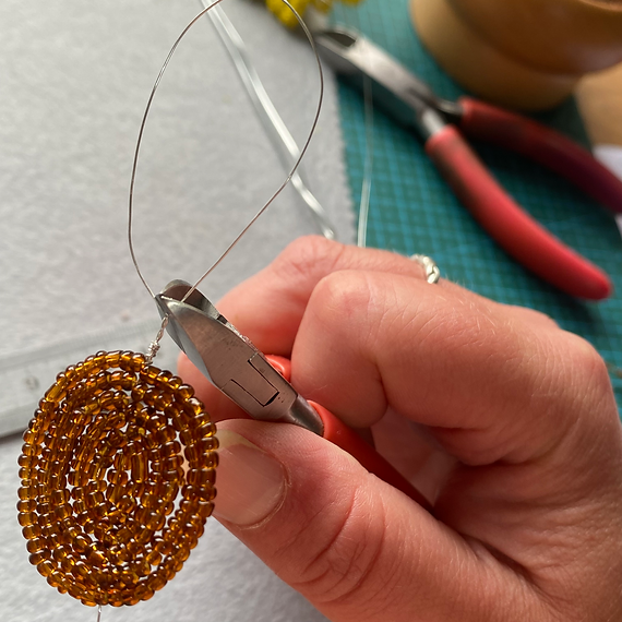 Sunflower Craft Kit. French Beading kit, Beaded Flower Kit (TBG-SF)