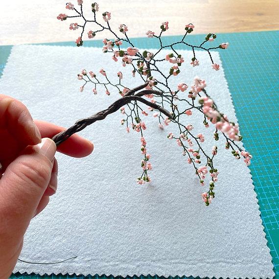 Blossom Bonsai Tree Craft Kit. French Beading kit, Beaded Flower Kit (TBG-BBT)