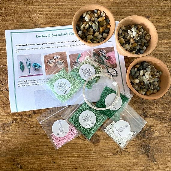 Beaded Flower Kit Cactus Collection Craft Kit. French Beading kit (TBG-CAC)