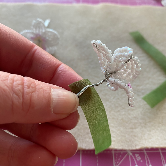 Beaded Flower Kit Orchid. French Beading kit (TBG-ORCNO)