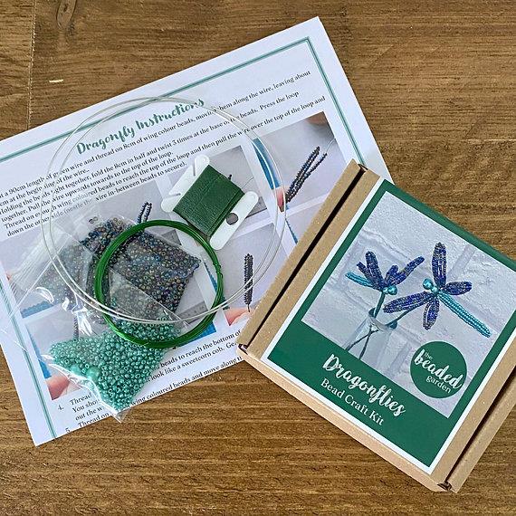 Dragonflies Craft Kit, French Beading, Beaded flower kit (TBG-DR)