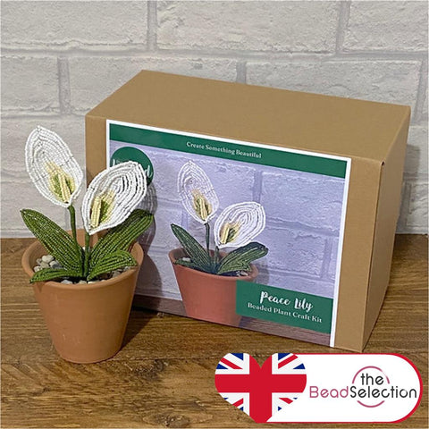 Peace Lily Craft Kit. French Beading kit (TBG-PLPNO)