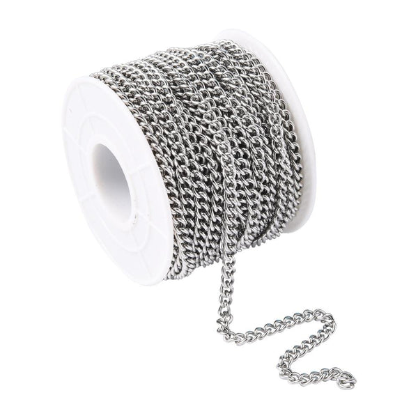 Clone of Stainless Steel 304 Curb Chain 5mm x 3.5mm Jewellery Making STA29