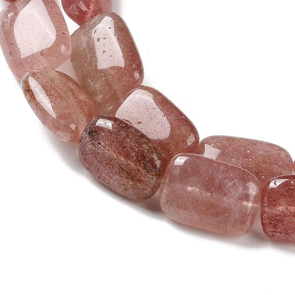 10 Strawberry Quartz Beads Gemstone 15mm X 10mm Jewellery Making GS201