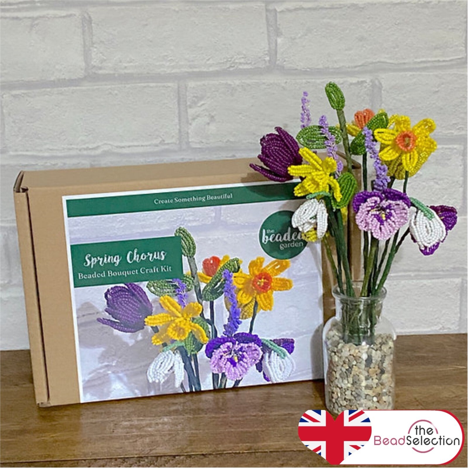 Beaded Flower Kit Spring Chorus Vase Craft Kit. French Beading kit (TBG-SCV)