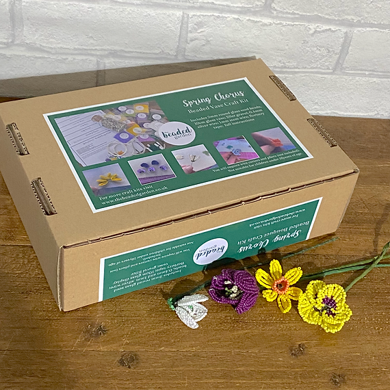 Beaded Flower Kit Spring Chorus Vase Craft Kit. French Beading kit (TBG-SCV)