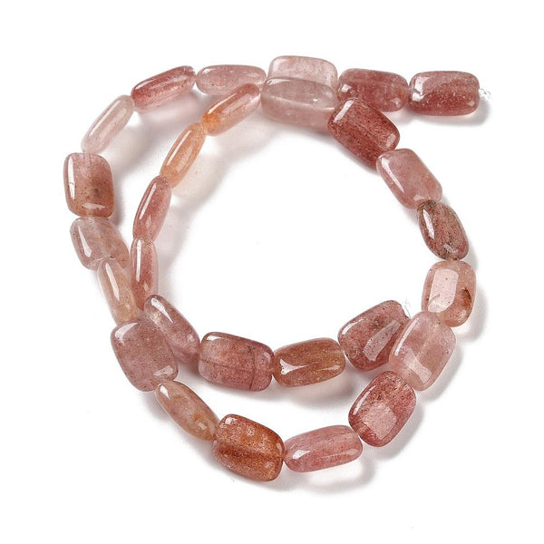 10 Strawberry Quartz Beads Gemstone 15mm X 10mm Jewellery Making GS201