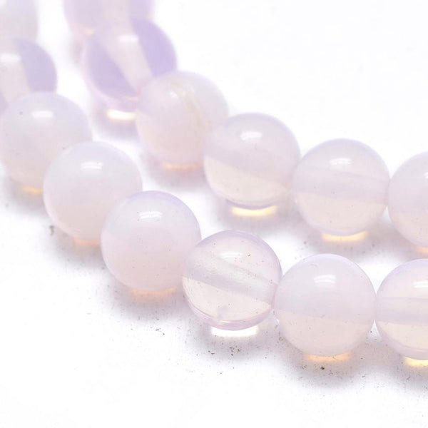 30 PINK OPALITE ROUND GEMSTONE BEADS 6mm jewellery making chakra stone GS204