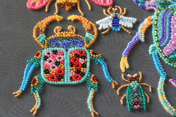 BEETLES, ABRIS ART BEAD EMBROIDERY KIT large AB-730