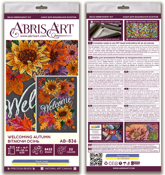WELCOMING AUTUMN, ABRIS ART BEAD EMBROIDERY KIT large AB-836
