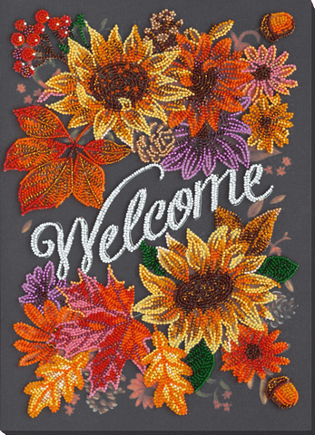 WELCOMING AUTUMN, ABRIS ART BEAD EMBROIDERY KIT large AB-836