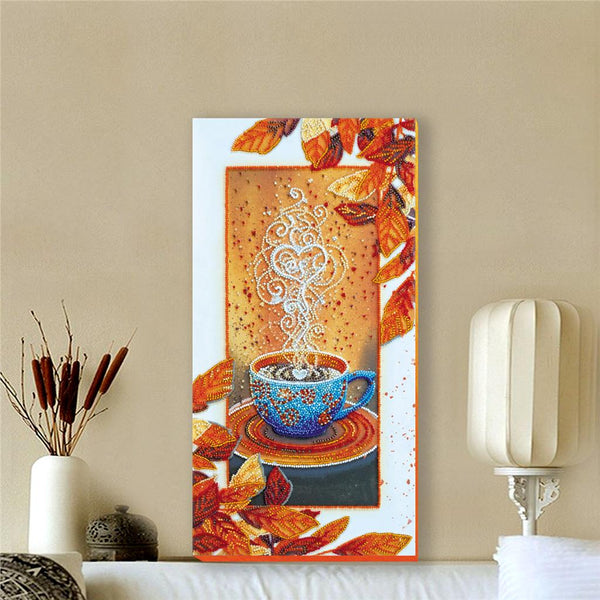 AUTUMN LATTE, ABRIS ART BEAD EMBROIDERY KIT large AB-843