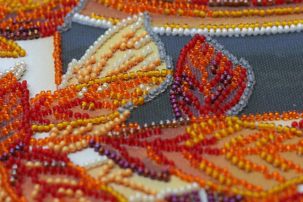 AUTUMN LATTE, ABRIS ART BEAD EMBROIDERY KIT large AB-843