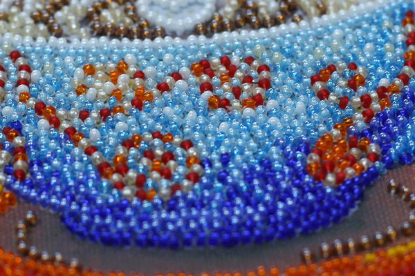 AUTUMN LATTE, ABRIS ART BEAD EMBROIDERY KIT large AB-843