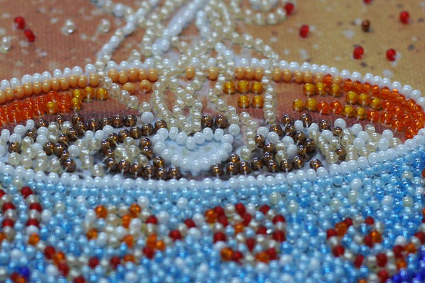 AUTUMN LATTE, ABRIS ART BEAD EMBROIDERY KIT large AB-843