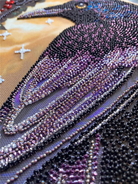 BLACK RAVEN, ABRIS ART BEAD EMBROIDERY KIT large AB-904