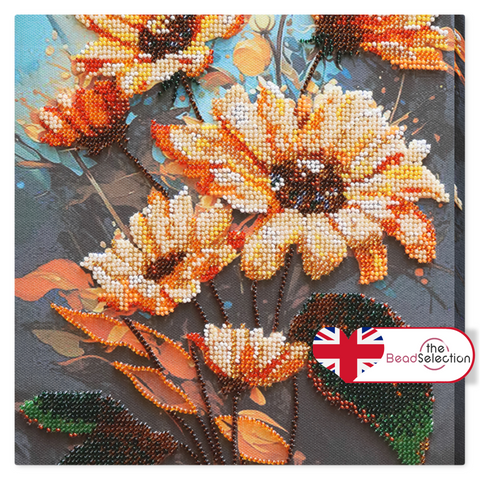 Gift Of The Sun Flowers ABRIS ART BEAD EMBROIDERY KIT large 40cm x 22cm ( AB-919