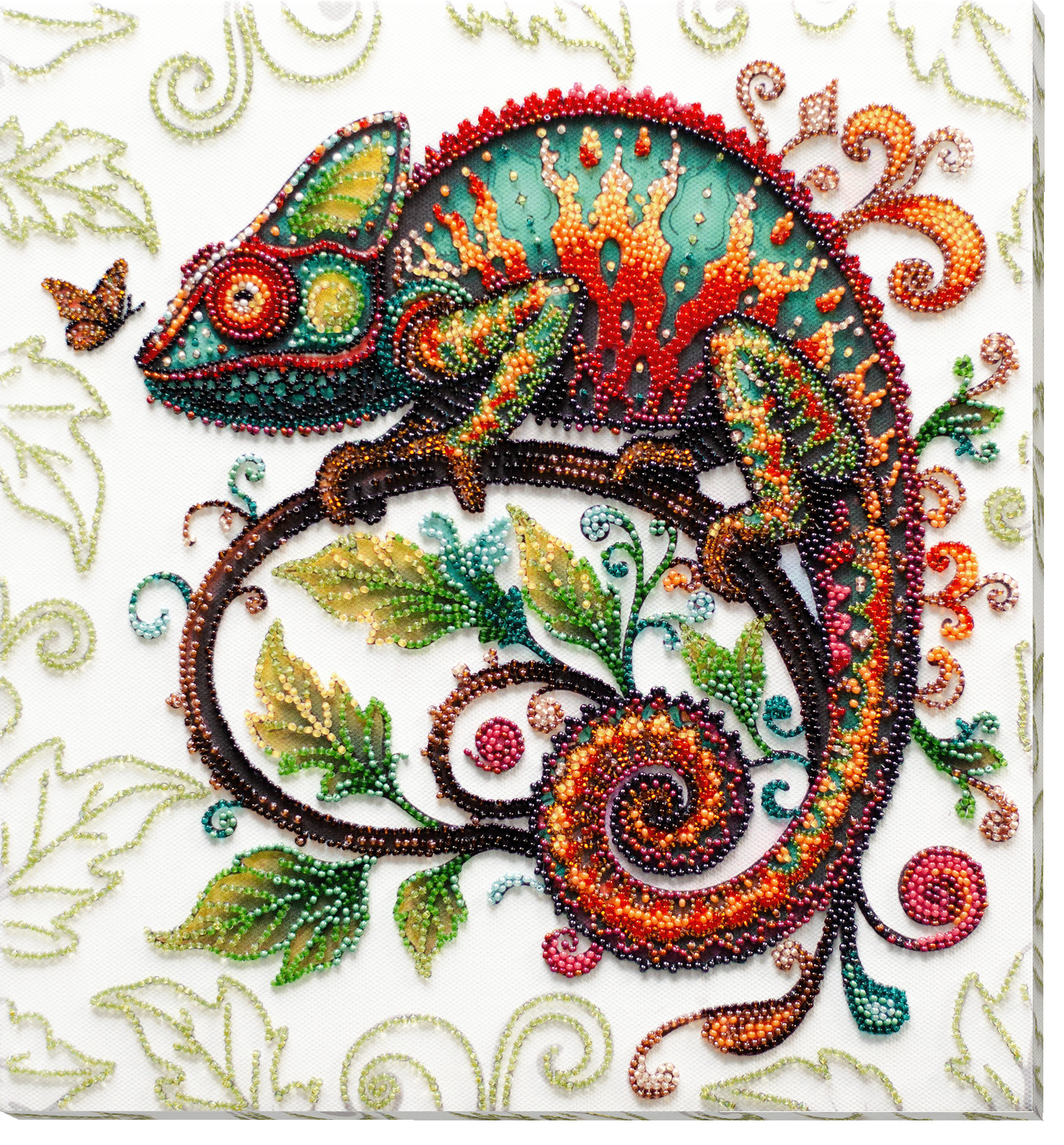 MASTER OF REINCARNATION CHAMELEON, ABRIS ART BEAD EMBROIDERY KIT large AB-936