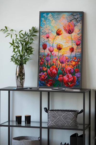 SPRING RHYTHM TULIPS ABRIS ART BEAD EMBROIDERY KIT ( AB-943)