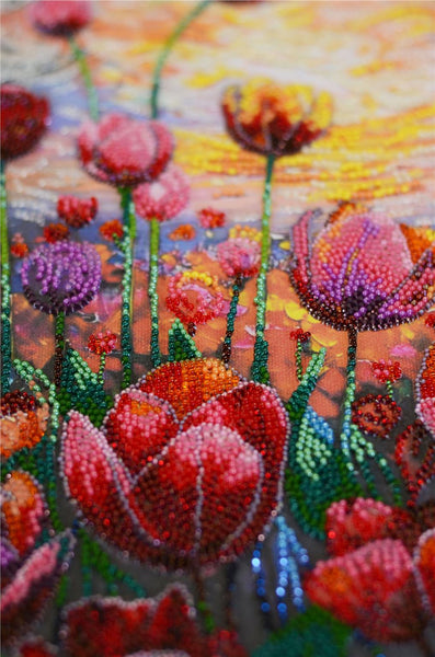 SPRING RHYTHM TULIPS ABRIS ART BEAD EMBROIDERY KIT ( AB-943)